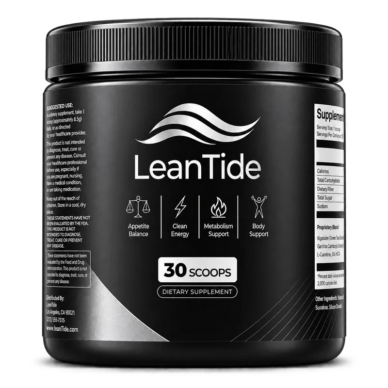 The original LeanTide matte black jar